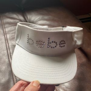 Bebe white sun visor